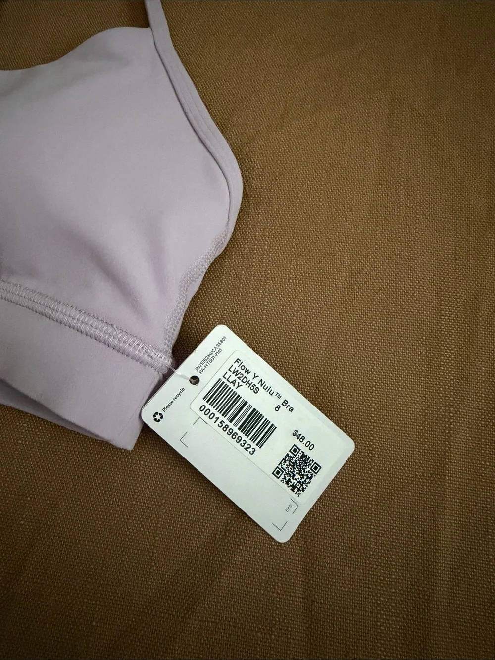 Lululemon Athletica Lavender Play Flow Y Sports Bra